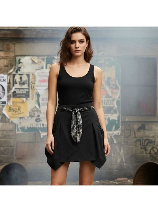 Vangeliza Dresses & Skirts - VANGELIZA black asymmetrical full skirt Sz M Dark Coquette, Whimsigoth, Grunge